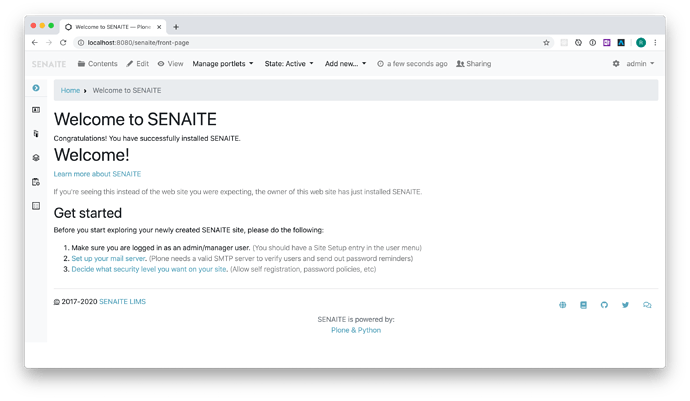 Welcome to SENAITE — Plone site 2020-05-04 13-18-51